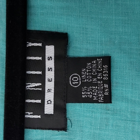 Finity maxi black and turquoise dress - Picture 3 of 10